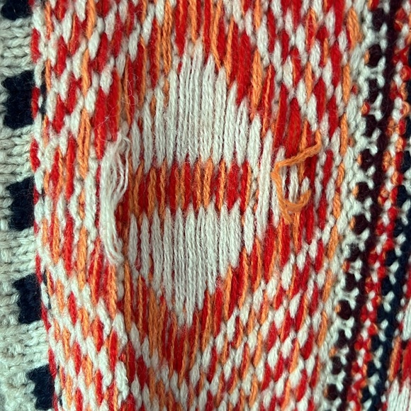 Maxsport Ivory Orange  Aztec Tribal Cardigan Women’s Sweater Size Large. - Picture 6 of 9